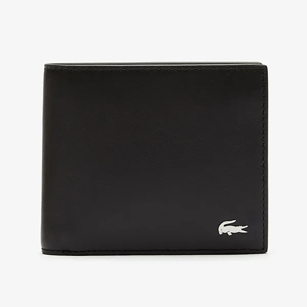 Ví Nam Lacoste Men's Fitzgerald Leather Wallet NH1112FG Màu Đen
