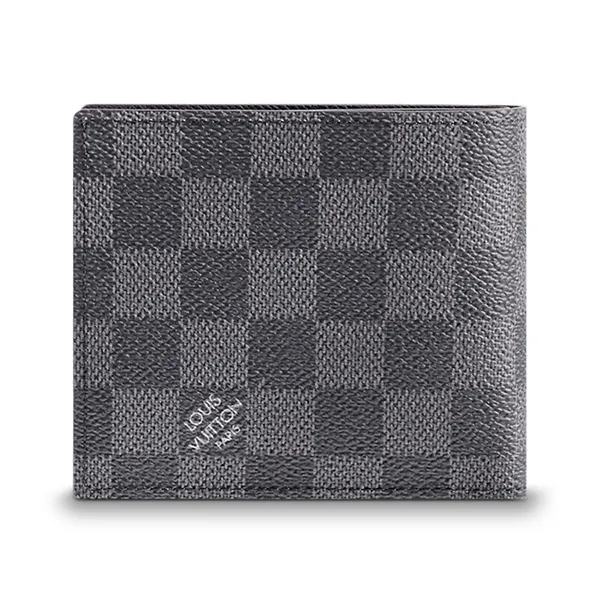 Ví Nam Louis Vuitton LV Marco Wallet Damier Graphite N63336 Màu Xám Đen