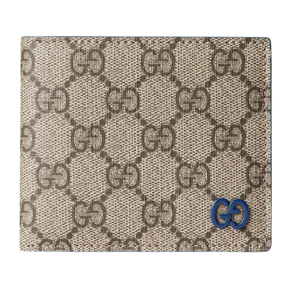 Ví Nữ Gucci Blue Interior GG Bi Fold Wallet ‎768243 FACQC 9441 Màu Xanh Ghi - Túi xách - Vua Hàng Hiệu
