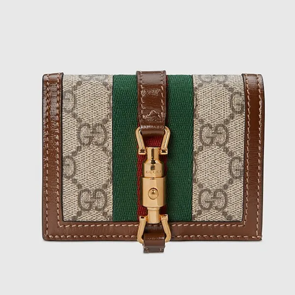 Ví Nữ Gucci GG Jackie 1961 Card Wallet 645536 HUHHG 8565 Màu Be Nâu - Túi xách - Vua Hàng Hiệu