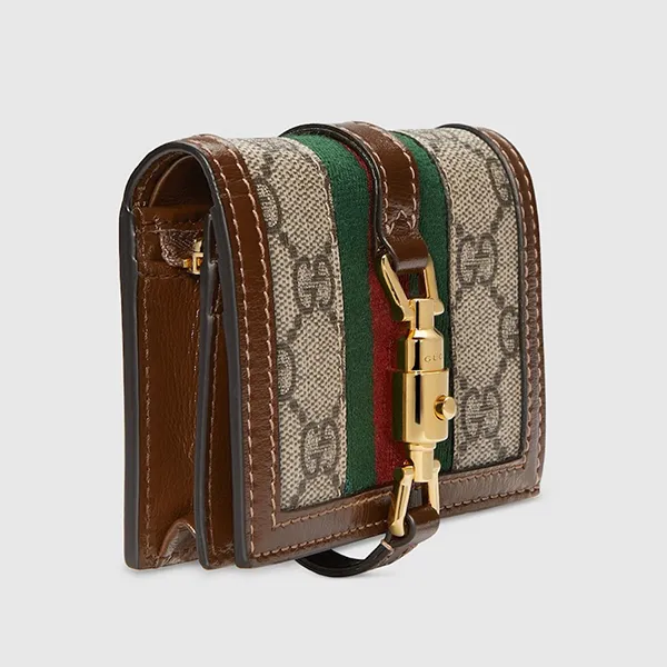 Ví Nữ Gucci GG Jackie 1961 Card Wallet 645536 HUHHG 8565 Màu Be Nâu - Túi xách - Vua Hàng Hiệu