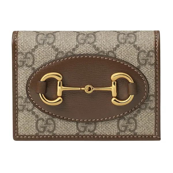 Ví Nữ Gucci Horsebit 1955 Card Case Wallet 621887 92TCG 8563 Màu Nâu - Túi xách - Vua Hàng Hiệu