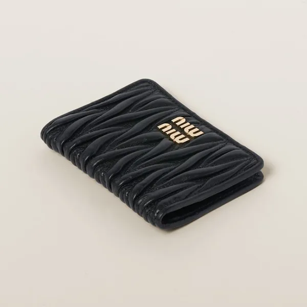 Ví Nữ Miu Miu Matelassé Nappa Leather Card Holder 5MC103 2FPP F0002 Màu Đen - Túi xách - Vua Hàng Hiệu