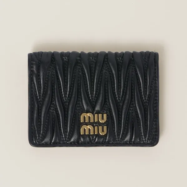 Ví Nữ Miu Miu Matelassé Nappa Leather Card Holder 5MC103 2FPP F0002 Màu Đen - Túi xách - Vua Hàng Hiệu