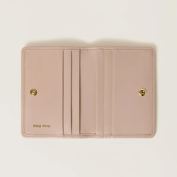 Ví Nữ Miu Miu Matelassé Nappa Leather Card Holder 5MC103 2FPP F0236 Màu Hồng - Túi xách - Vua Hàng Hiệu
