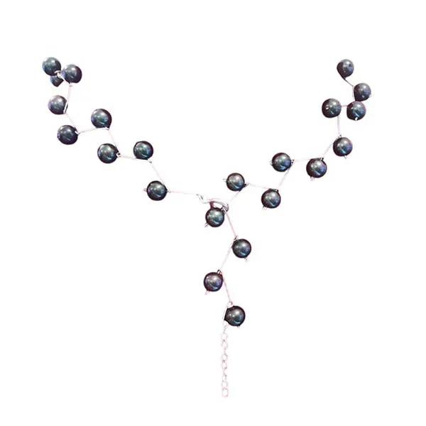 Vòng Cổ Ngọc Trai Minh Hà Pearl Jewelry 9-10mm Màu Xanh Đen - Trang sức - Vua Hàng Hiệu