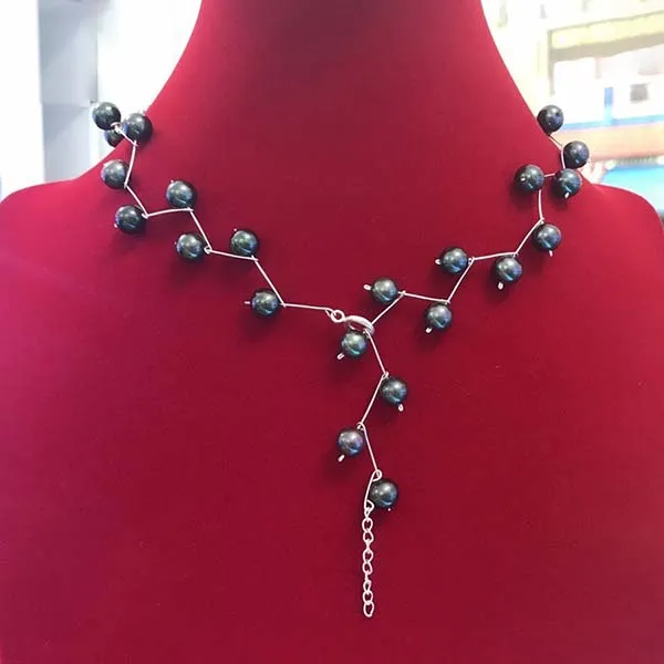 Vòng Cổ Ngọc Trai Minh Hà Pearl Jewelry 9-10mm Màu Xanh Đen - Trang sức - Vua Hàng Hiệu