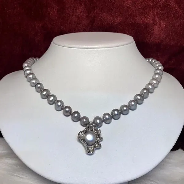 Vòng Cổ Nữ Minh Hà Pearl Jewelry Chuỗi Ngọc Trai Màu Xám Khói - Trang sức - Vua Hàng Hiệu