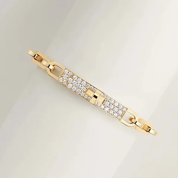 Vòng Đeo Tay Nữ Hermès Kelly Chaine Bracelet Small Model H218471BV00SH Màu Vàng