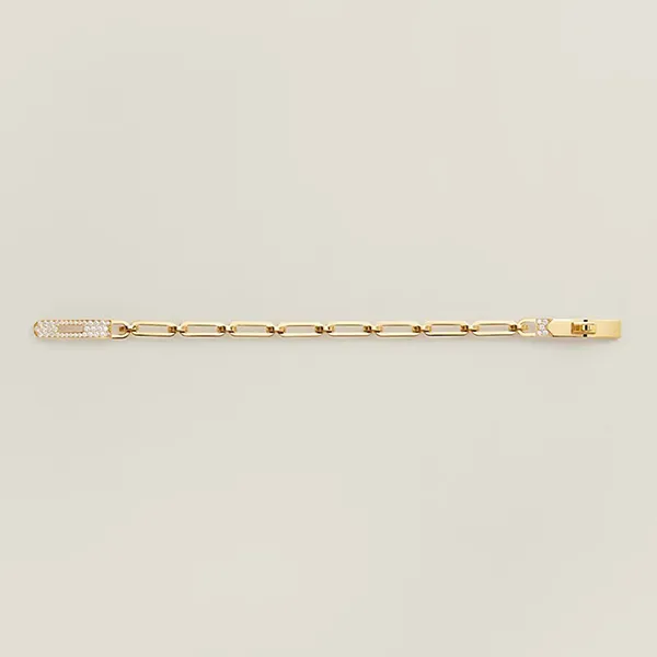 Vòng Đeo Tay Nữ Hermès Kelly Chaine Bracelet Small Model H218471BV00SH Màu Vàng