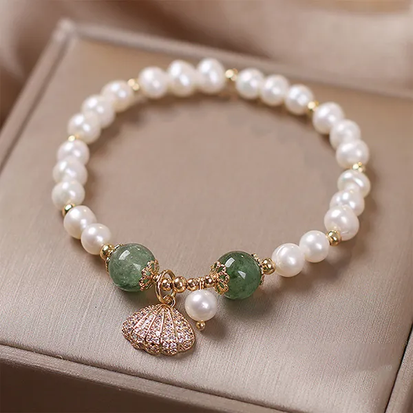 Vòng Đeo Tay Nữ Kya Jewel Ngọc Trai Shimmering Shell JB20 Màu Trắng/Xanh/Vàng