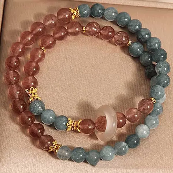 Vòng Đeo Tay Nữ Kya Jewel Strawberry Kiss NAB15 Màu Xanh Đỏ - Trang sức - Vua Hàng Hiệu