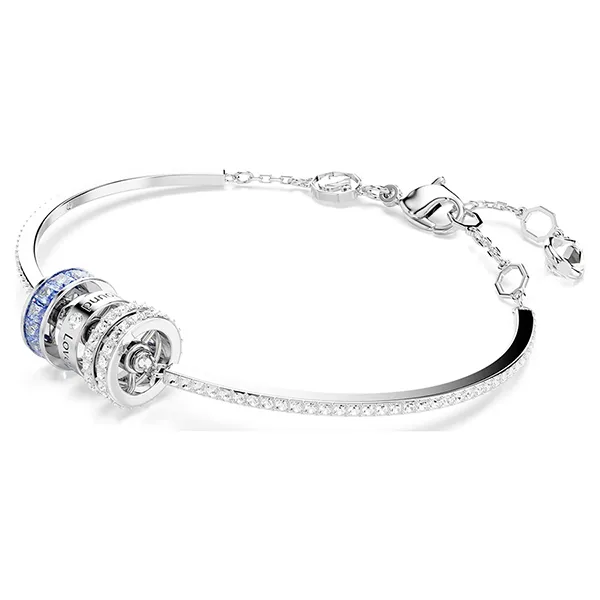 Vòng Đeo Tay Nữ Swarovski Connexus Bracelet Mixed cuts, `Love is around`, Blue, Rhodium Plated 5690039 Màu Bạc