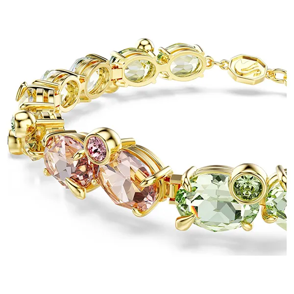 Vòng Đeo Tay Nữ Swarovski Gema Tennis Bracelet Assorted Sizes, Multicolor, Gold Tone Plating 5705808 Phối Màu
