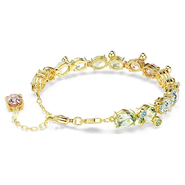 Vòng Đeo Tay Nữ Swarovski Gema Tennis Bracelet Assorted Sizes, Multicolor, Gold Tone Plating 5705808 Phối Màu