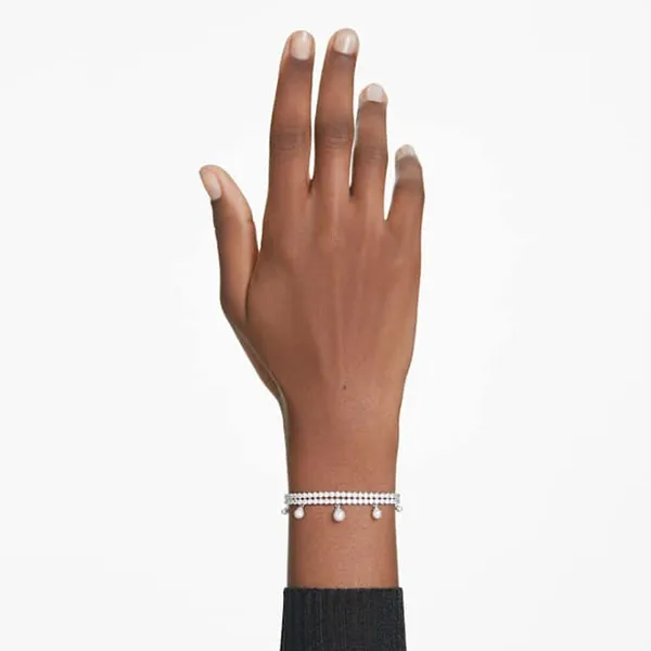 Vòng Đeo Tay Nữ Swarovski SS25 Capsule Heart And Pearl Bracelet 5720870 Màu Bạc