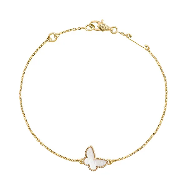 Vòng Đeo Tay Nữ Van Cleef & Arpels VCARF69000 Sweet Butterflies Bracelet Màu Vàng Gold