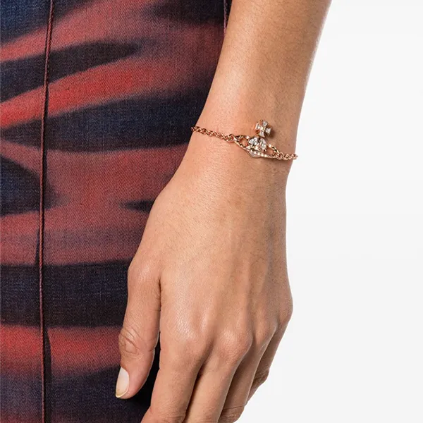 Vòng Đeo Tay Nữ Vivienne Westwood Mayfair Bas Relief Bracelet Rose Gold Màu Vàng Hồng