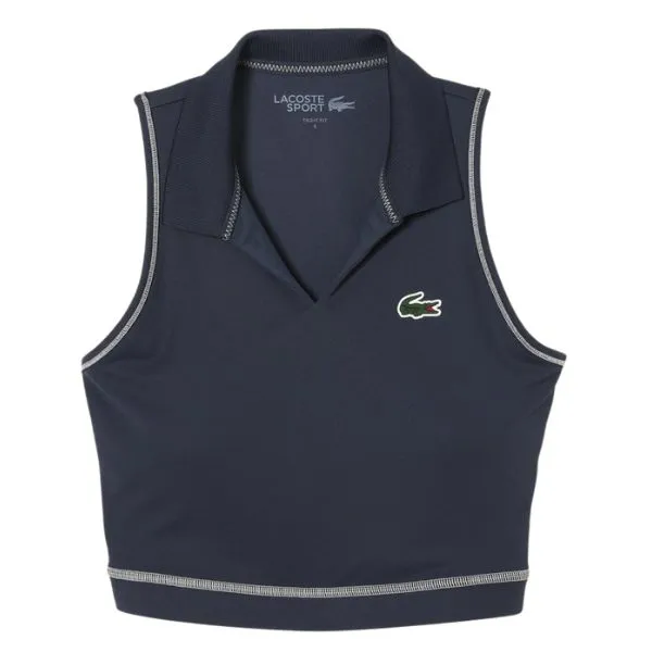 Áo Ngực Thể Thao Nữ Lacoste Open Collar Bra Top IF4913 53G KXE Màu Xanh Đen Size S - Thời trang - Vua Hàng Hiệu