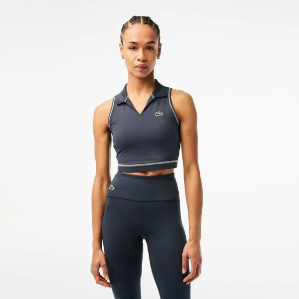 Áo Ngực Thể Thao Nữ Lacoste Open Collar Bra Top IF4913 53G KXE Màu Xanh Đen Size S - Thời trang - Vua Hàng Hiệu