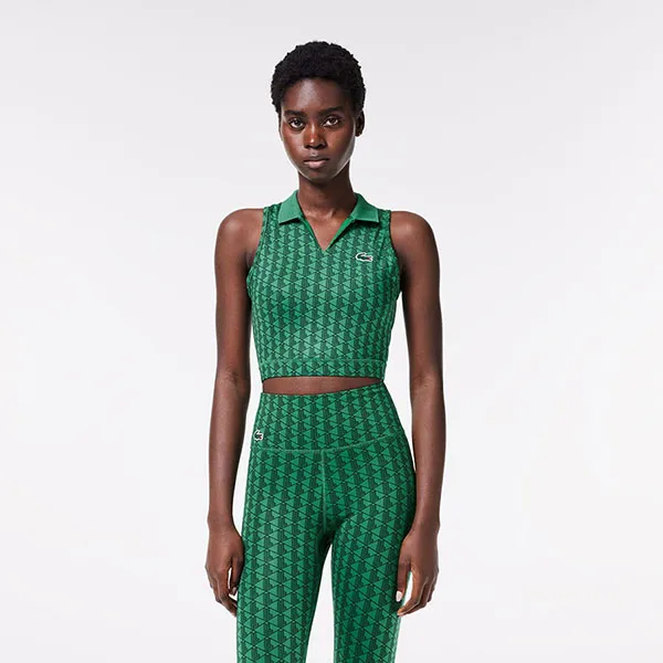 Áo Bra Nữ Lacoste Women's Monogram Print Stretch Sports Bra IF1027 00 QIJ Màu Xanh Green Size XS - Thời trang - Vua Hàng Hiệu