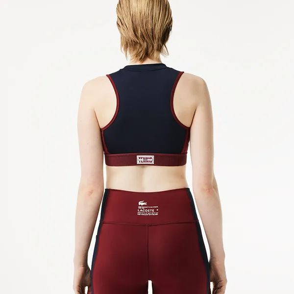 Áo Bra Thể Thao Nữ Lacoste Stretch Sports IF1015 00 R1L Màu Xanh Navy - Đỏ Size XS - Thời trang - Vua Hàng Hiệu