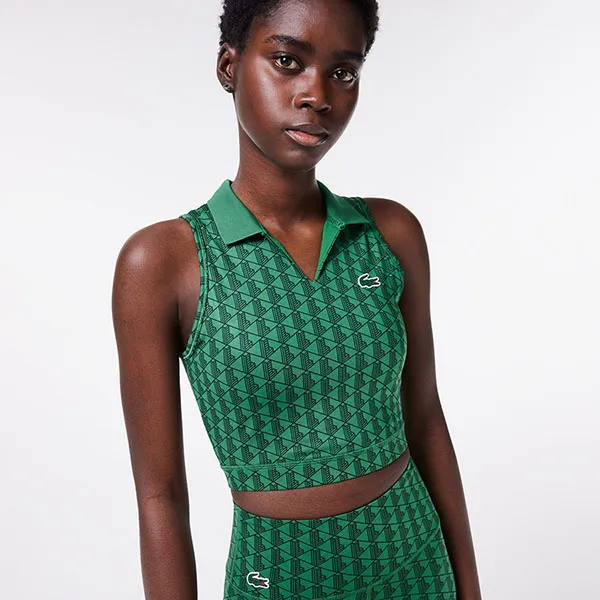 Áo Bra Nữ Lacoste Women's Monogram Print Stretch Sports Bra IF1027 00 QIJ Màu Xanh Green Size XS - Thời trang - Vua Hàng Hiệu