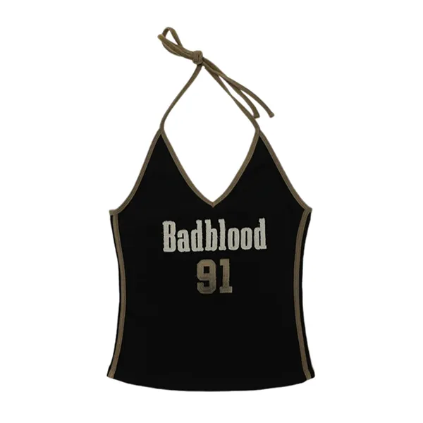 Áo Hai Dây Nữ Badblood Vintage Club Halter Tank Black W-TNK25-025 Màu Đen - Thời trang - Vua Hàng Hiệu