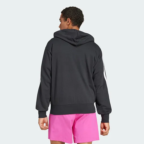 Áo Khoác Nam Adidas Essentials 3-Stripes French Terry Full-Zip Hoodie JD1877 Màu Đen Size M - Thời trang - Vua Hàng Hiệu