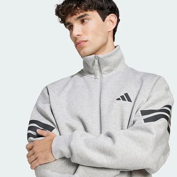 Áo Khoác Nam Adidas Track Jacket Dệt Thoi 3 Sọc Future Icons JD4886 Màu Xám Size M - Thời trang - Vua Hàng Hiệu