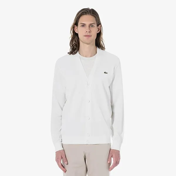 Áo Len Cardigan Lacoste AH203E-54G 001 Màu Trắng Size S - Thời trang - Vua Hàng Hiệu