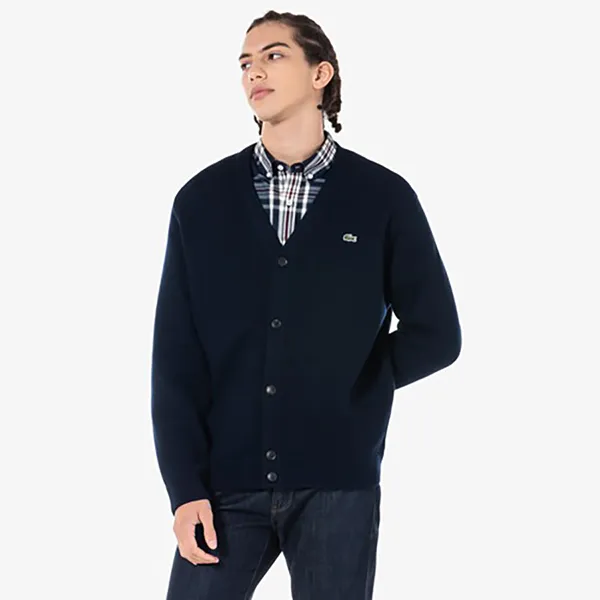 Áo Len Cardigan Lacoste Basic Y AH260E-51NR Màu Xanh Navy Size S - Thời trang - Vua Hàng Hiệu