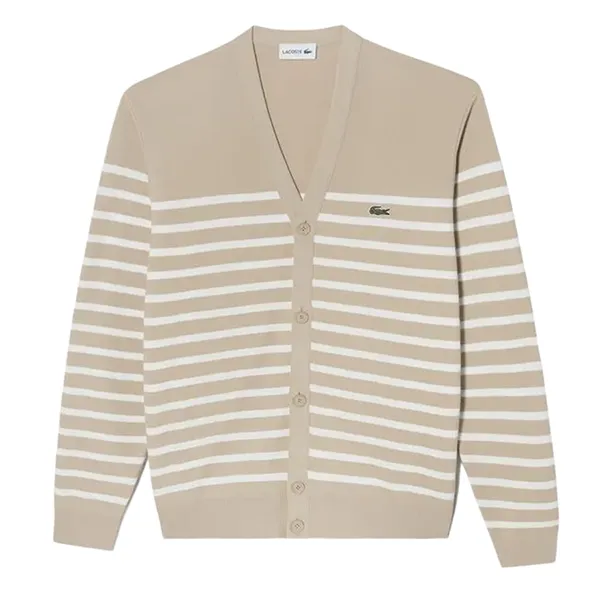 Áo Len Cardigan Nam Lacoste Men's Marine Stripe AH124E 54G 217 Màu Be Size S - Thời trang - Vua Hàng Hiệu