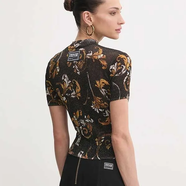 Áo Len Nữ Versace Jeans Couture Sweater Black Slim Fit 78HAFM07 CMN45 G89 Màu Đen Size S - Thời trang - Vua Hàng Hiệu