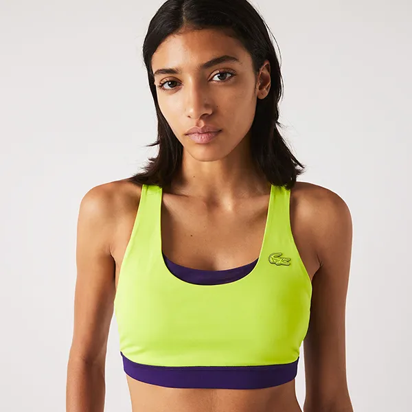 Áo Ngực Thể Thao Nữ Lacoste Women's Sport Color-block Recycled Polyester Sports Bra TF9191 00 5CY Màu Vàng/Tím Size XS - Thời trang - Vua Hàng Hiệu