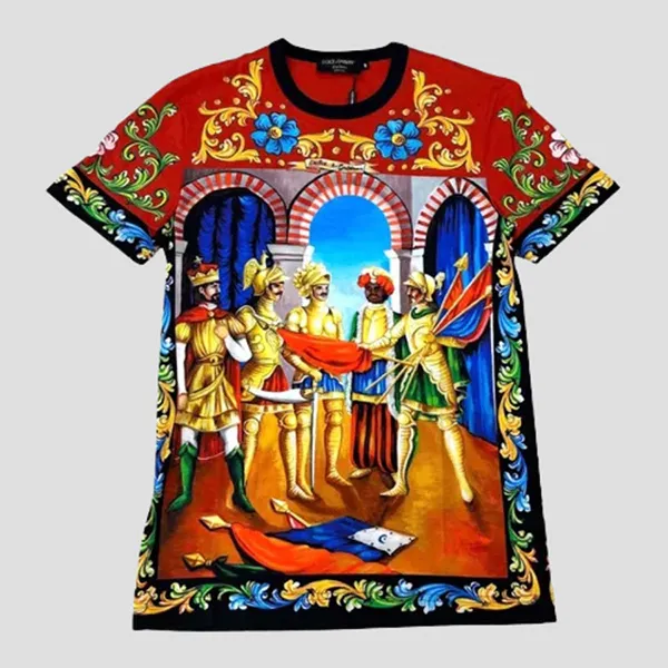 Áo Phông Nam Dolce & Gabbana D&G Multicolor I18423M FI70T HH88D Tshirt Phối Màu Size 44 - Thời trang - Vua Hàng Hiệu