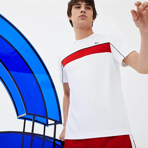 Áo Phông Nam Lacoste Men's Sport Novak Djokovic T-Shirt TH3333 315 Màu Trắng - Thời trang - Vua Hàng Hiệu