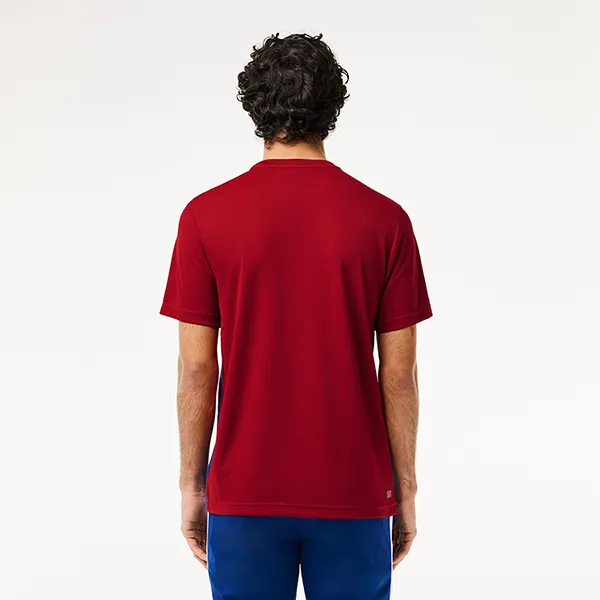 Áo Phông Nam Lacoste Men's Ultra Dry Piqué Tennis T-Shirt TH7515 IS4 Màu Đỏ/Xanh - Thời trang - Vua Hàng Hiệu