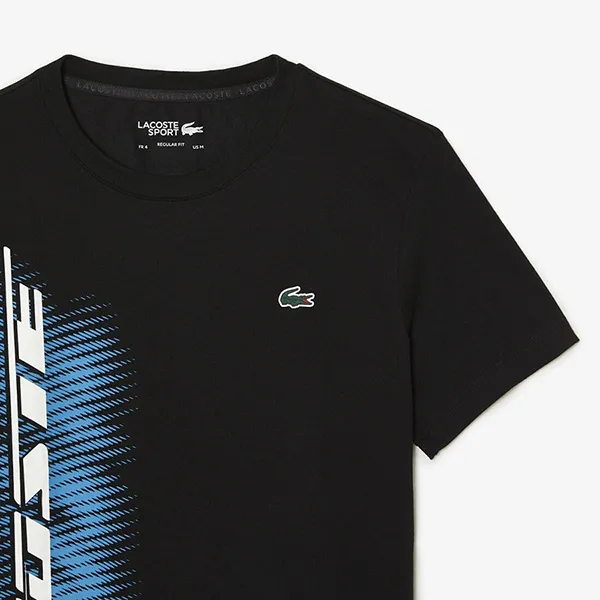 Áo Phông Nam Lacoste Sport Regular Fit With Contrast Branding T-Shirt TH5189 031 Màu Đen Size 4 - Thời trang - Vua Hàng Hiệu