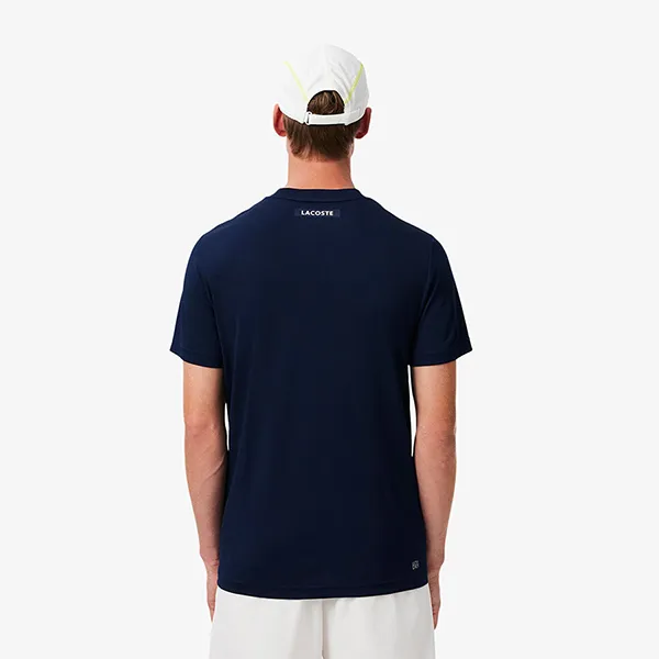 Áo Phông Nam Lacoste Ultra-Dry Piqué Tennis Regular Fit T-Shirt TH7545 166 Màu Xanh Navy Size 2