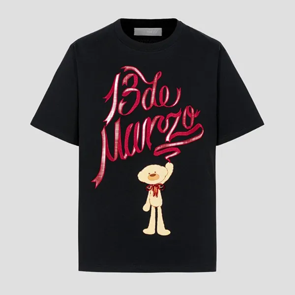 Áo Phông Nữ 13 De Marzo Doozoo Checked Ribbon In Black DE01855BKS Tshirt Màu Đen Size S - Thời trang - Vua Hàng Hiệu