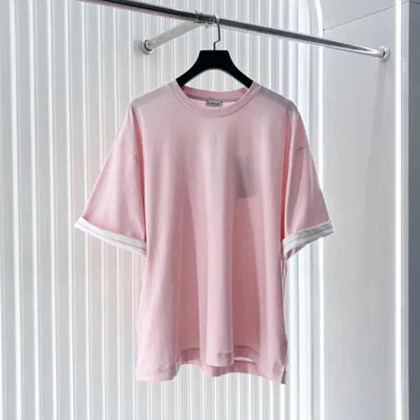 Áo Phông Nữ Burberry Pink Short Sleeves EKD Print Cotton Straight Hem 8083599 Tshirt Màu Hồng Size XS - Thời trang - Vua Hàng Hiệu