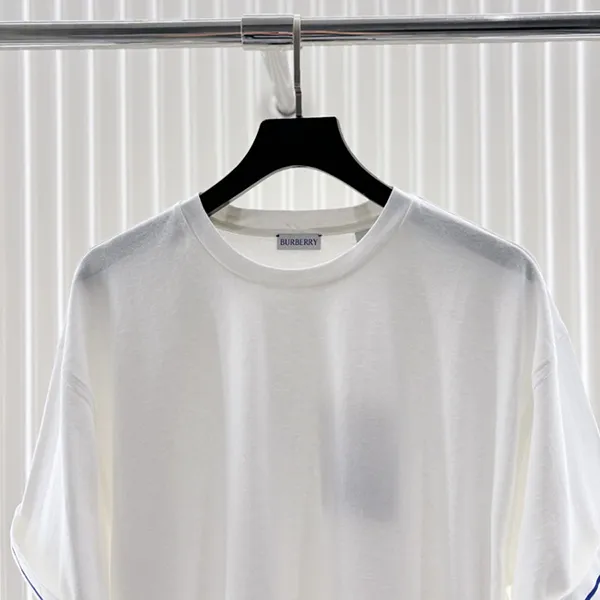 Áo Phông Nữ Burberry White Short Sleeve Cotton Straight Hem 8084783 Tshirt Màu Trắng Size S - Thời trang - Vua Hàng Hiệu