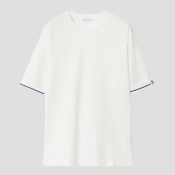 Áo Phông Nữ Burberry White Short Sleeve Cotton Straight Hem 8084783 Tshirt Màu Trắng Size S - Thời trang - Vua Hàng Hiệu