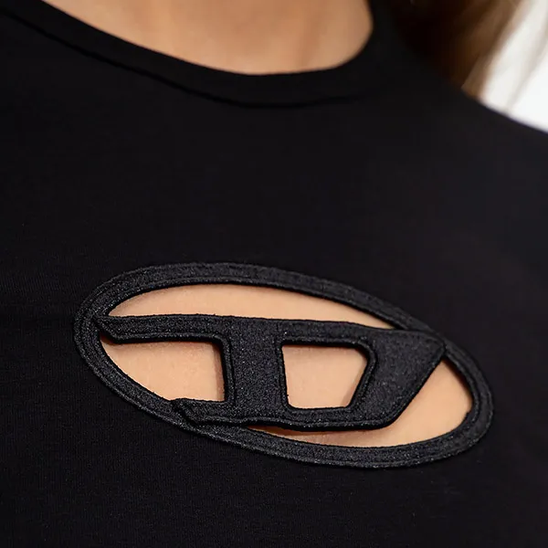 Áo Phông Nữ Diesel Czarny T-Shirt T-Angie A06268 0AFAA 9XXA Màu Đen Size XS