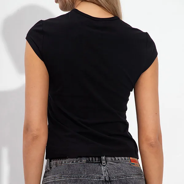 Áo Phông Nữ Diesel Czarny T-Shirt T-Angie A06268 0AFAA 9XXA Màu Đen Size XS