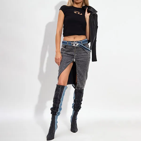 Áo Phông Nữ Diesel Czarny T-Shirt T-Angie A06268 0AFAA 9XXA Màu Đen Size XS