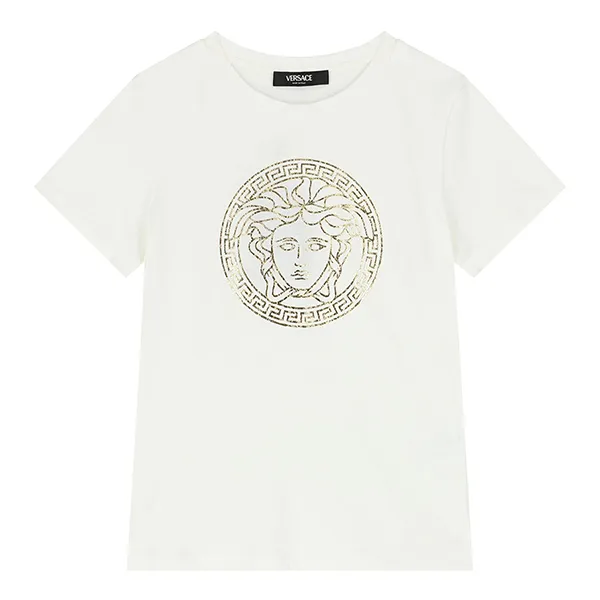 Áo Phông Trẻ Em Versace Logo Medusa Kids T-Shirt 1000239 1A10164 2W110 Màu Trắng Size 14Y - Thời trang - Vua Hàng Hiệu