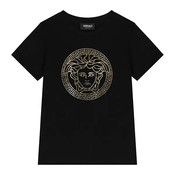 Áo Phông Trẻ Em Versace Logo Medusa T-Shirt 1000239 1A10164 2B130 Màu Đen Size 14