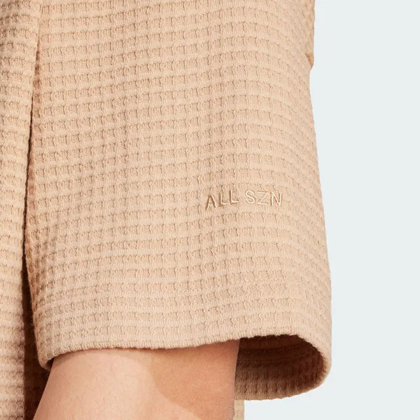 Áo Polo Nam Adidas All SZN Half-Zip Shirt In Waffle Knit JL6546 Màu Nâu Be Size XS - Thời trang - Vua Hàng Hiệu